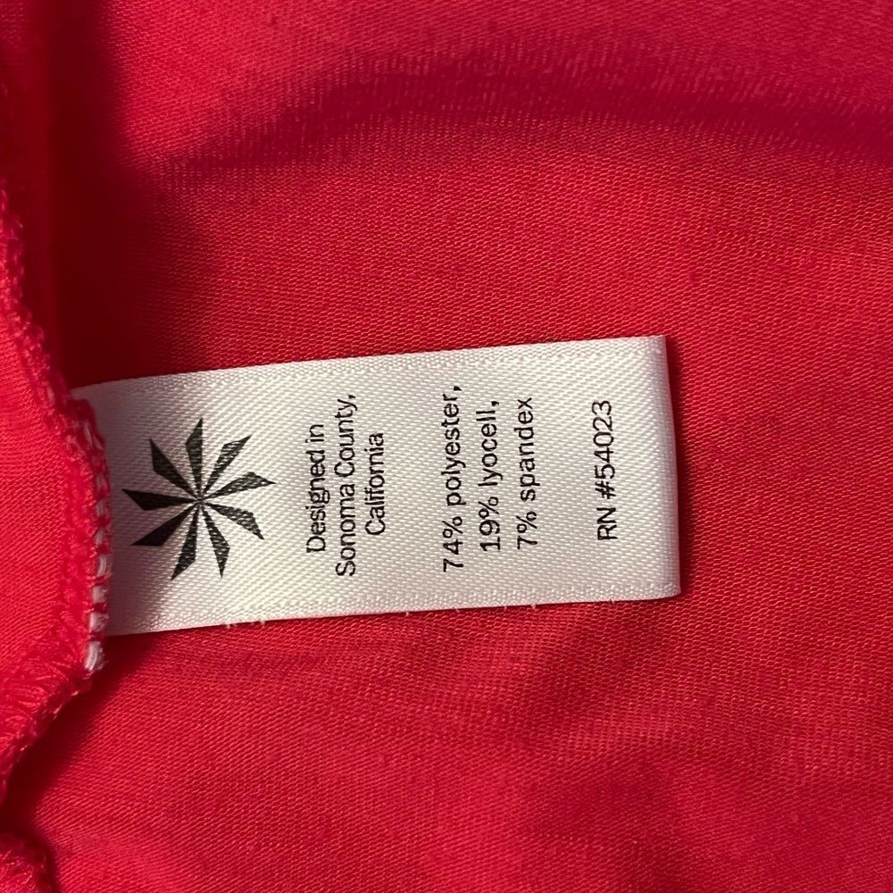 NWOT Athleta Open Back Draped Tank Top Coral Red Sleeveless Women’s - Picture 8 of 8